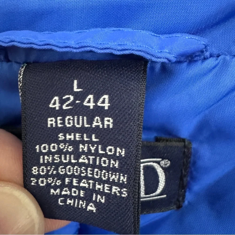 Lands’ End Blue Goose Down Puffer Vest Men’s L 42-44